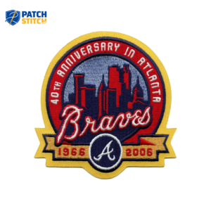 Atlanta Braves 40th Anniversary Red Embroidery Patch