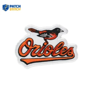Baltimore Orioles White/Orange Logo Iron-On Patch