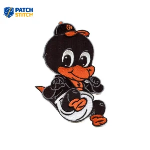 Baltimore Orioles Bird Baby Mascot Black/Orange Patch