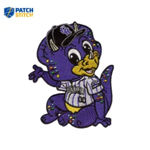 Colorado Rockies Dinger Baby Mascot Purple Embroidery Patch