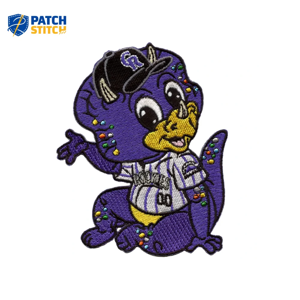 Arizona Diamondbacks 2008 Vintage Logo Embroidered Patch (76) Colorado Rockies Dinger Baby Mascot Purple Embroidery Patch