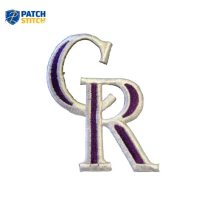 Colorado Rockies ‘CR’ Letter White/Purple Classic Logo Patch