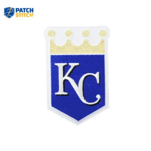 Kansas City Royals ‘KC’ Crown Logo Blue/White Iron-on Patch