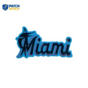Miami Marlins Script Logo Blue/Black Patch