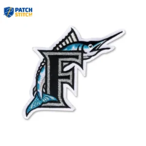 Florida Marlins “F” 1993 – 2011 Logo Black Embroidery Iron-on Patch