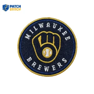 Milwaukee Brewers Round Logo Navy Embroidery Iron-on Patch