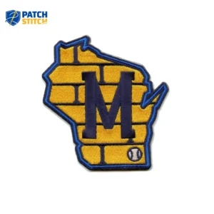 Milwaukee Brewers Wisconsin State “M” 2020 Logo Iron-on Patch
