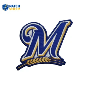 Milwaukee Brewers M Logo Blue Embroidery Iron-on Patch