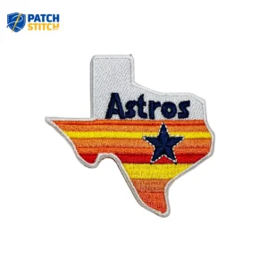 Houston Astros White/Orange Retro Texas Embroidery Patch