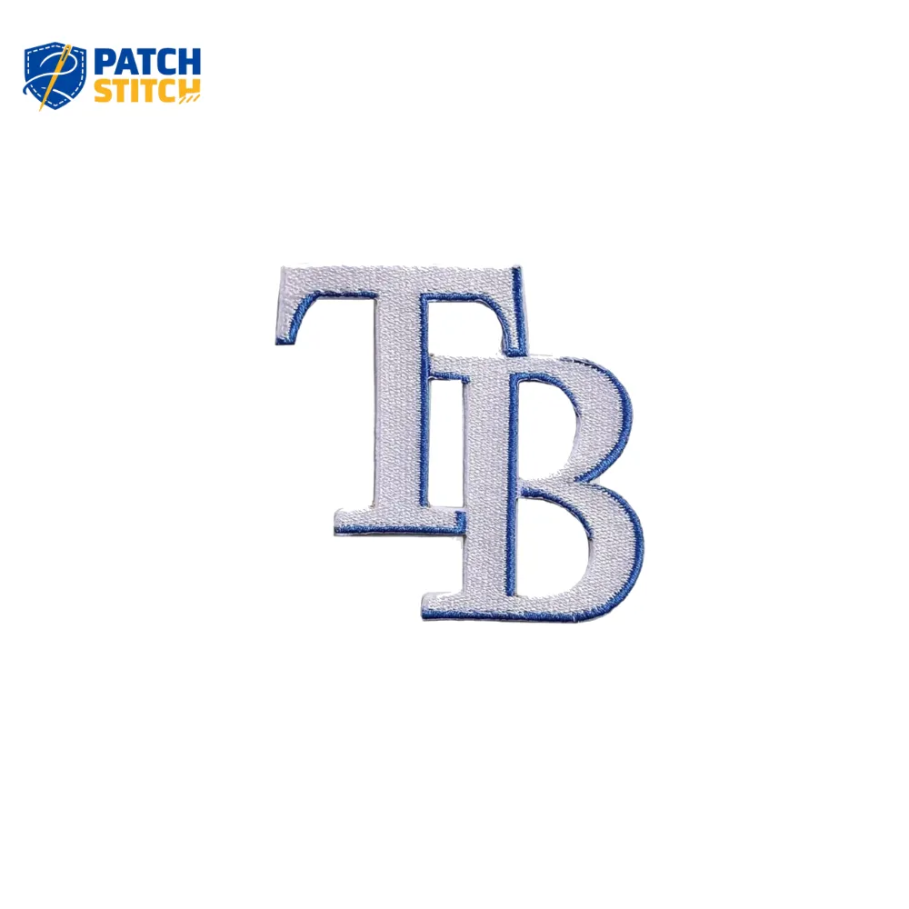 Arizona - 2026-04-01T120316.899 Tampa Bay Rays “TB” Logo White Embroidery Iron-on Patch