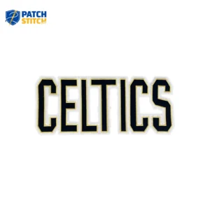 Boston CELTICS Black/Gold Embroidered Wordmark Patch