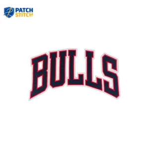 Chicago Bulls “BULLS” Red Outline Arch Patch