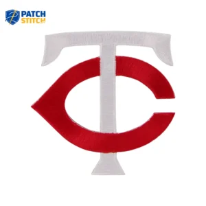 Minnesota Twins “TC” Logo White/Red Embroidered Iron-on Patch
