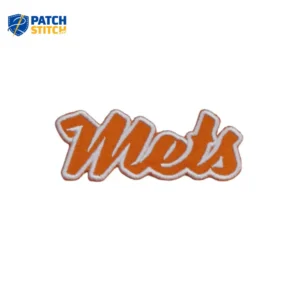 New York Mets Script Logo Embroidered Patch
