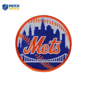 New York Mets City Skyline Vintage Sports Iron-on Patch