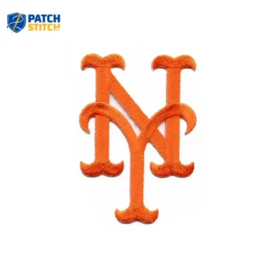 New York Mets NY Logo Orange Embroidery Iron-on Patch