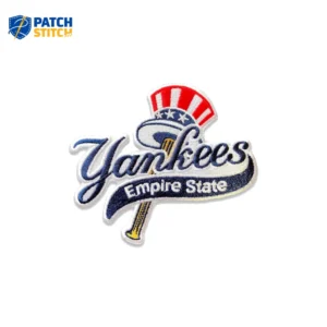 New York Yankees Empire State White/Navy Iron-on Patch