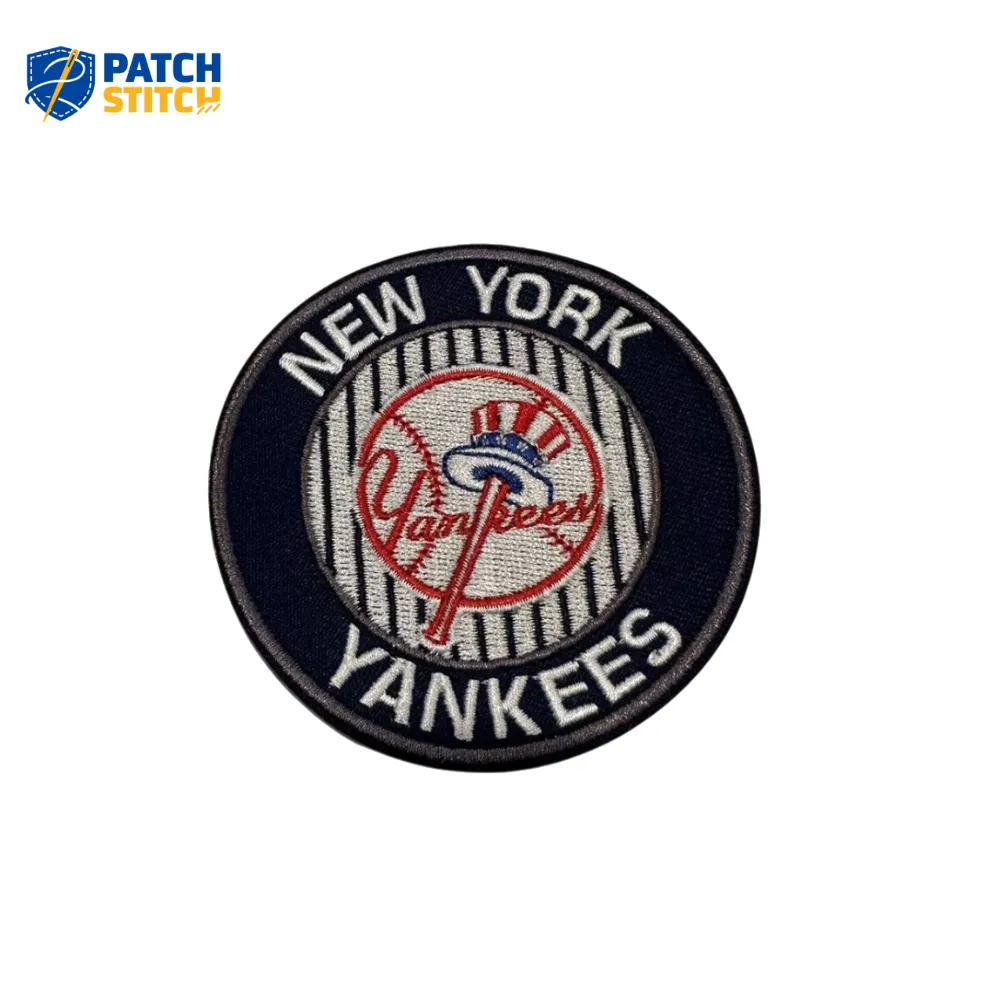 Arizona (60) New York Yankees Round Vintage Retro Style Black Iron-on Patch