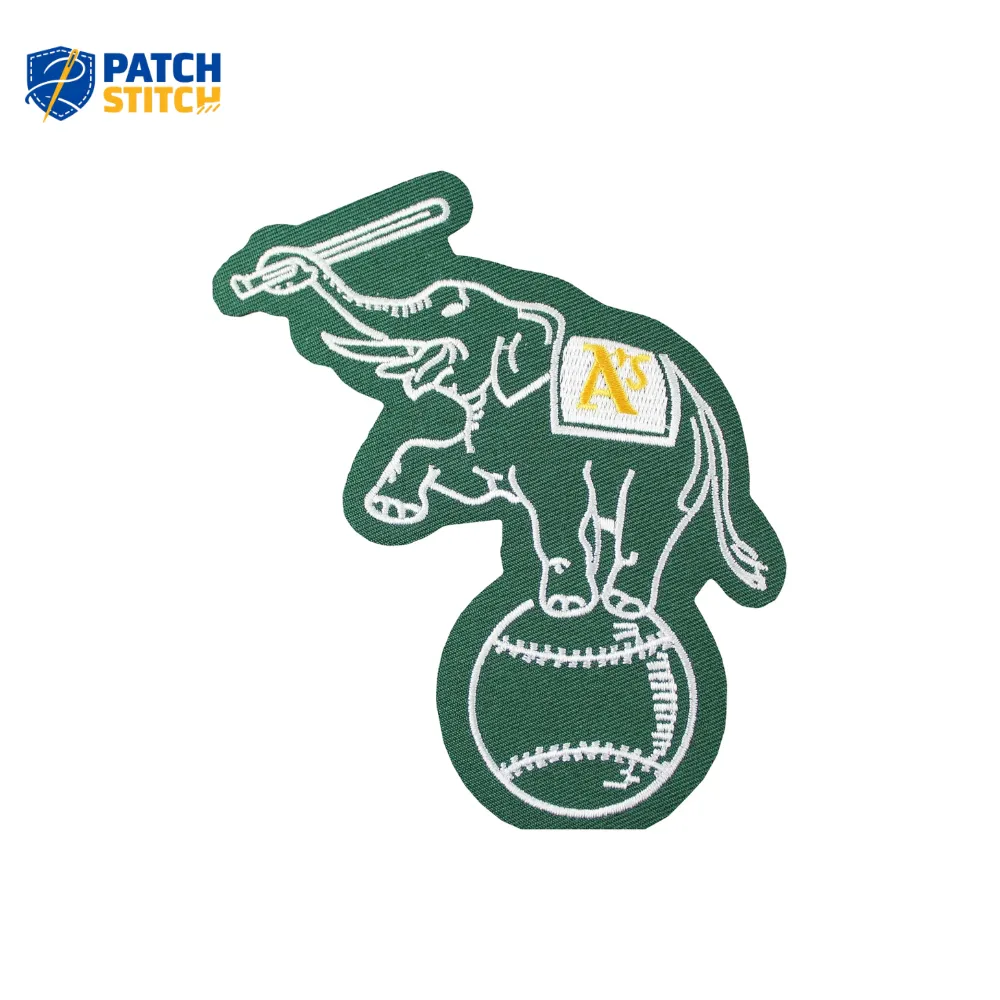 Arizona (65) Oakland Athletics Vintage Elephant On Ball Green Iron-on Patch