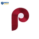 Philadelphia Phillies ‘P’ Wordmark Team Logo Red Iron-on Patch