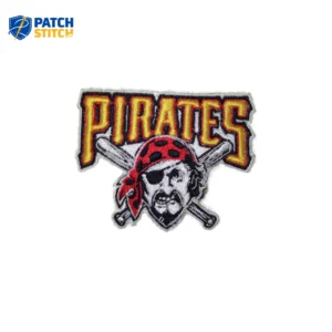 Pittsburgh Pirates “Pirate” Orange/Red Embroidery Iron-on Patch