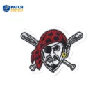 Pittsburgh Pirates “Pirates” Logo Red/White Embroidery Iron-on Patch