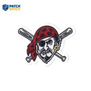 Pittsburgh Pirates “Pirates” Logo Red/White Embroidery Iron-on Patch