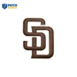 San Diego Padres “SD” Brown Logo Embroidered Iron-on Patch