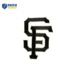 San Francisco Giants ‘SF’ Script Logo Black Iron-on Patch