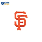 San Francisco Giants ‘SF’ Script Logo Orange Embroidery Iron-on Patch