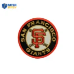 San Francisco Giants ‘SF’ Round Black Embroidery Iron-on Patch