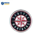 Seattle Mariners 2018 Stars Stripes Round Black Iron-on Patch