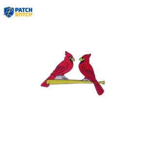 St. Louis Cardinals Birds on Bat Logo Red Embroidery Iron-on Patch