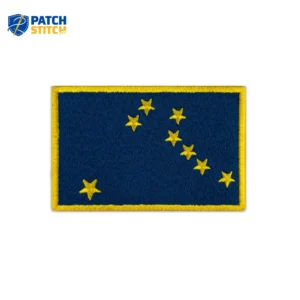 Alaska Flag Embroidered Golden Border Patch