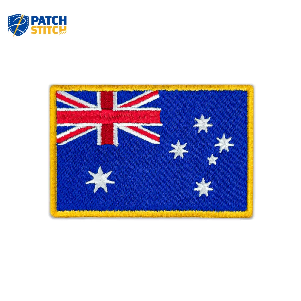 Chicago (10) Australia Flag Embroidered Golden Border Patch