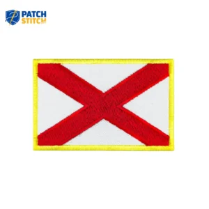 Alabama Flag Embroidered Golden Border Patch