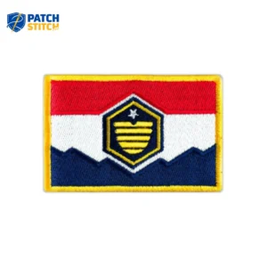 Utah State Flag Embroidered Golden Border Patch