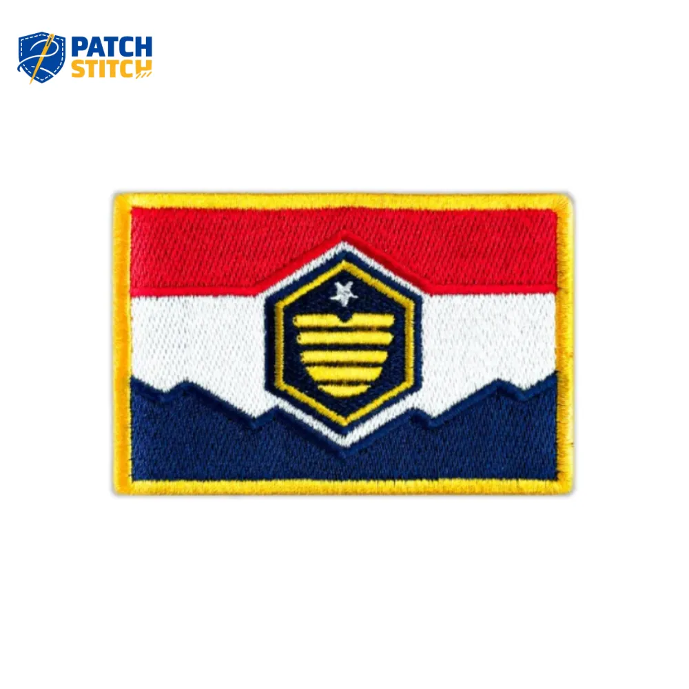 Chicago (13) Utah State Flag Embroidered Golden Border Patch