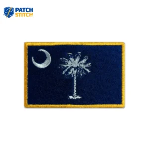 South Carolina Flag Embroidered Golden Border Patch
