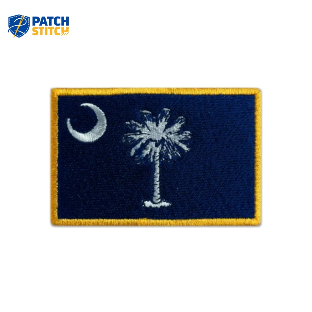 Chicago (14) South Carolina Flag Embroidered Golden Border Patch
