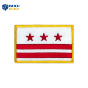 Washington Flag Embroidered Golden Border Patch