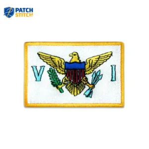 US Virgin Island Flag Embroidered Golden Border Patch