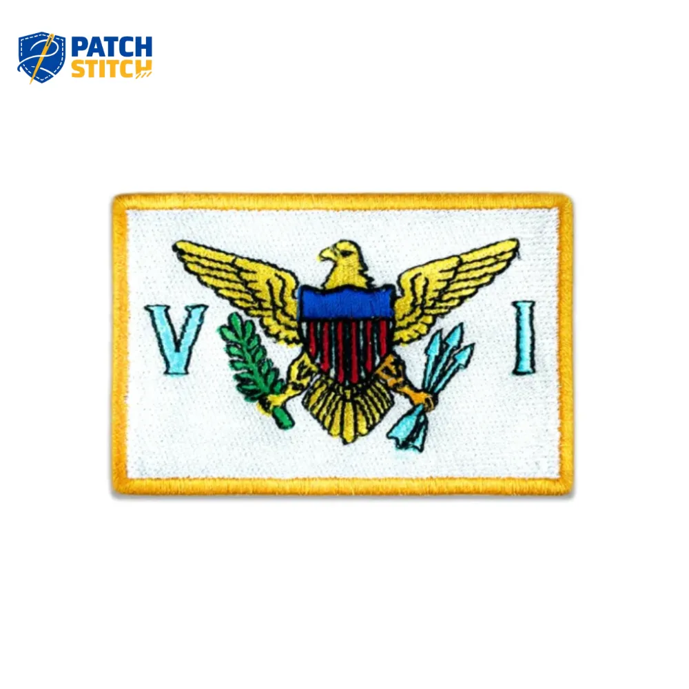 Chicago (16) US Virgin Island Flag Embroidered Golden Border Patch