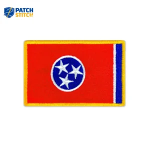 Tennessee Flag Embroidered Golden Border Patch
