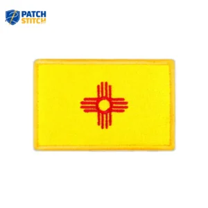 New Mexico Flag Embroidered Golden Border Patch