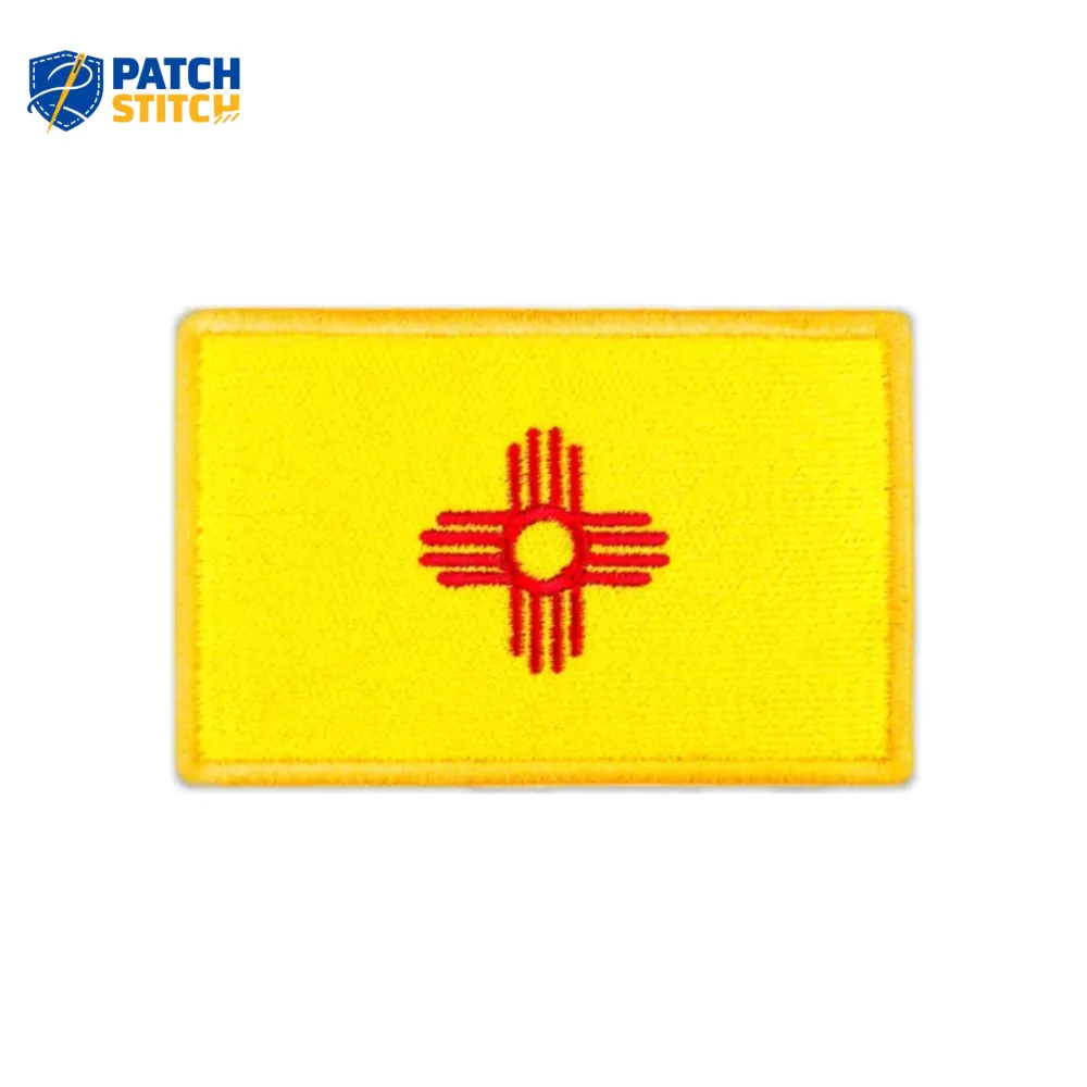 Chicago (19) New Mexico Flag Embroidered Golden Border Patch