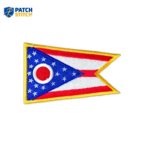 Ohio Flag Embroidered Golden Border Patch