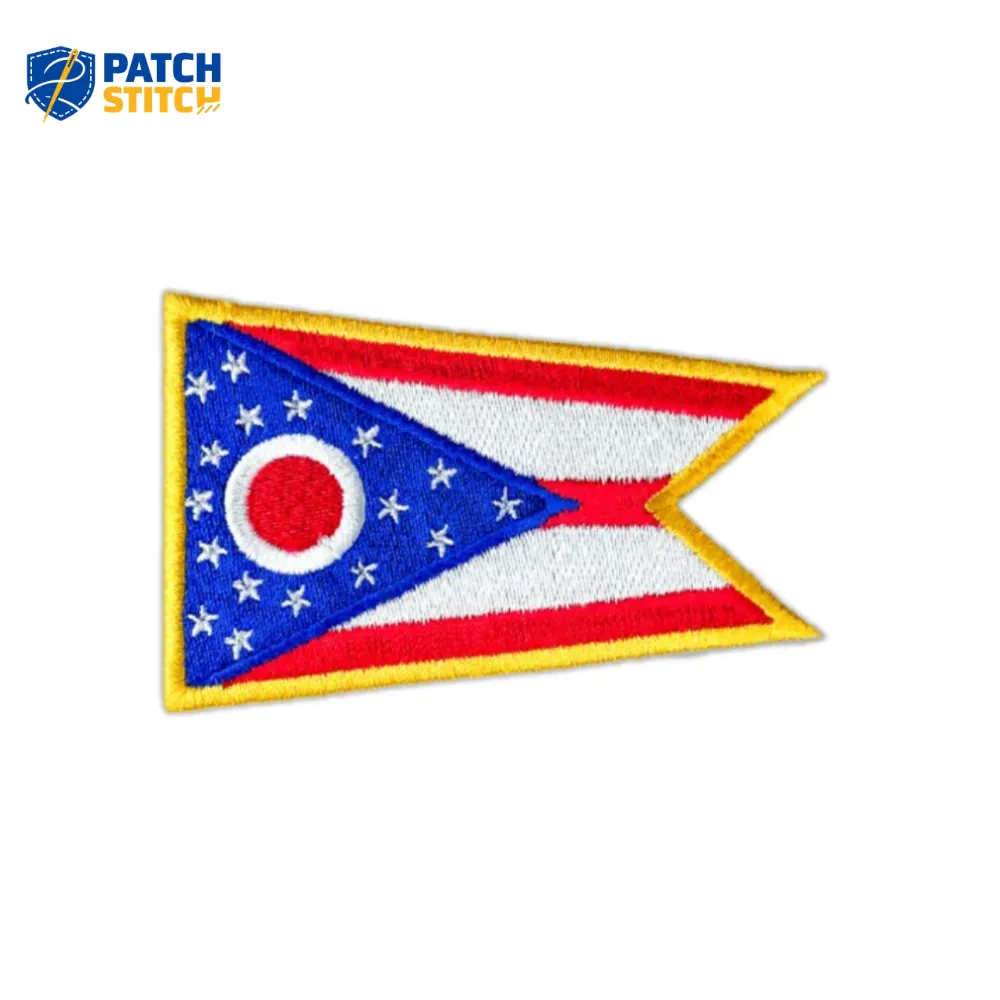 Chicago (20) Ohio Flag Embroidered Golden Border Patch