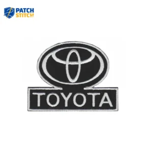 Toyota Logo Silver/Black Embroidered Patch