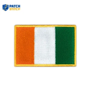 Ireland Flag Embroidered Golden Border Patch